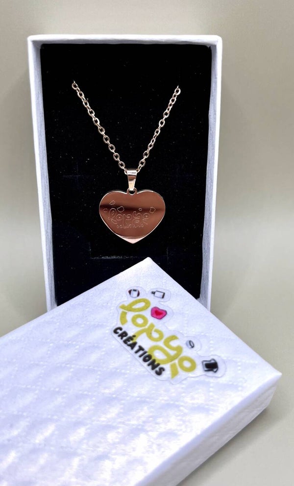 Collier en forme de cœur personnalisable