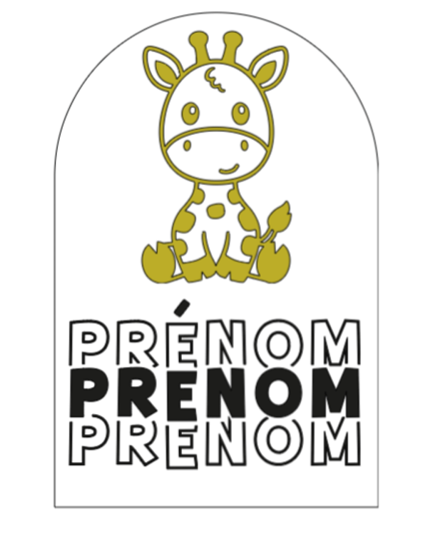 Plaque en plexi enfant