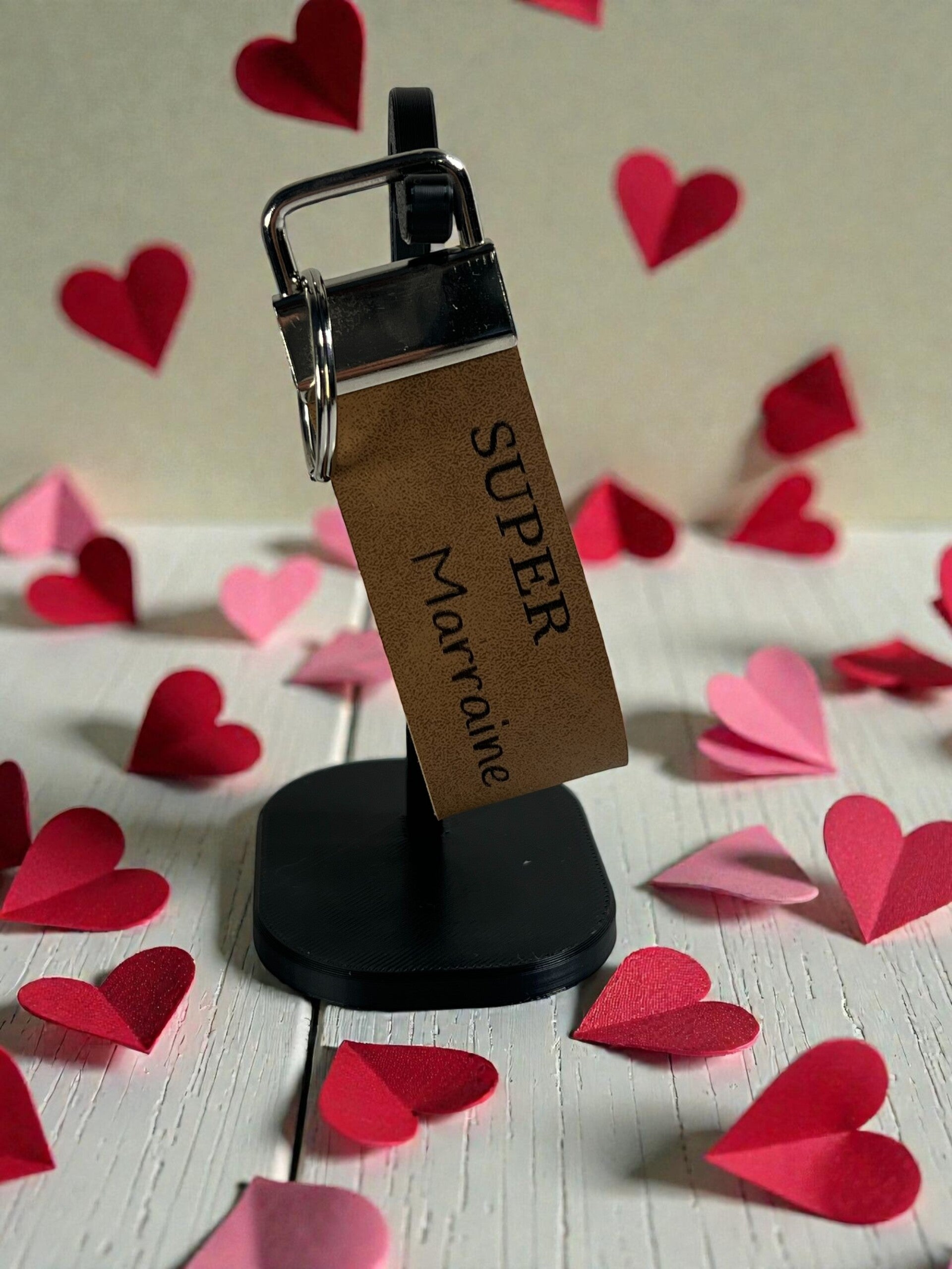 Porte clés "super parrain/marraine"