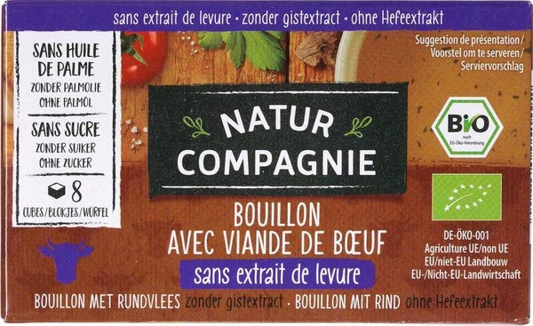 Natur Compagnie Rundvleesbouillonblokjes zonder gist 80 g