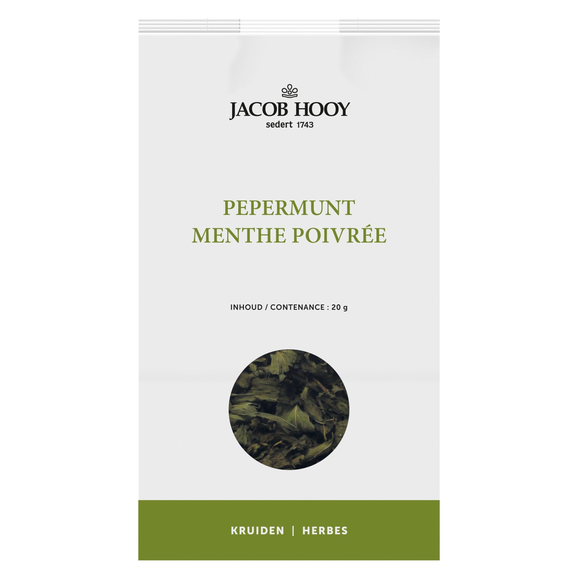 Jacob Hooy Pepermuntblad heel 20 gr