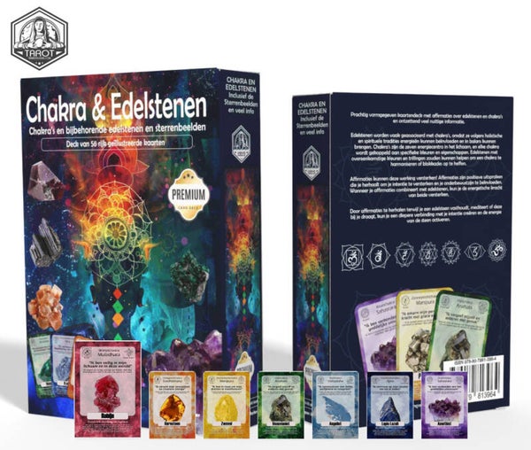 Chakra- en edelstenen leer- en instructiekaarten