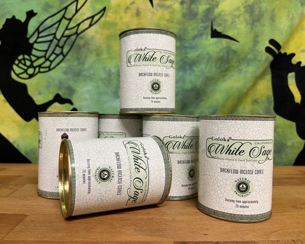 Goloka Backflow Wierook Kegels 6x White Sage