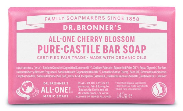 Dr. Bronner Pure Castile Bar Soap Cherry Blossom