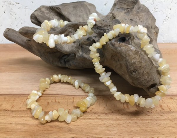 Splitarmband Calciet geel
