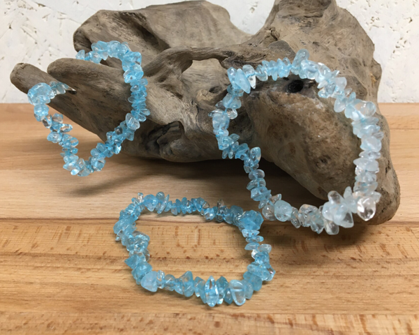 Splitarmband Aquamarijn helder