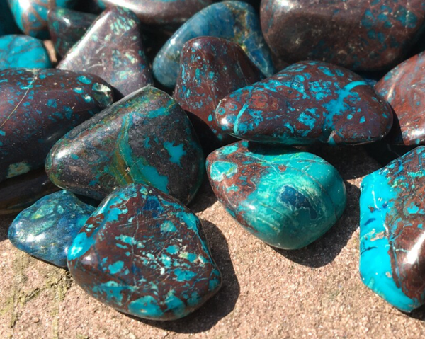 Chrysocolla getrommeld mix 15 gram