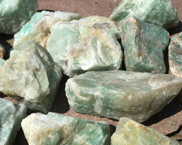 Amazoniet ruw 30 - 50 gram