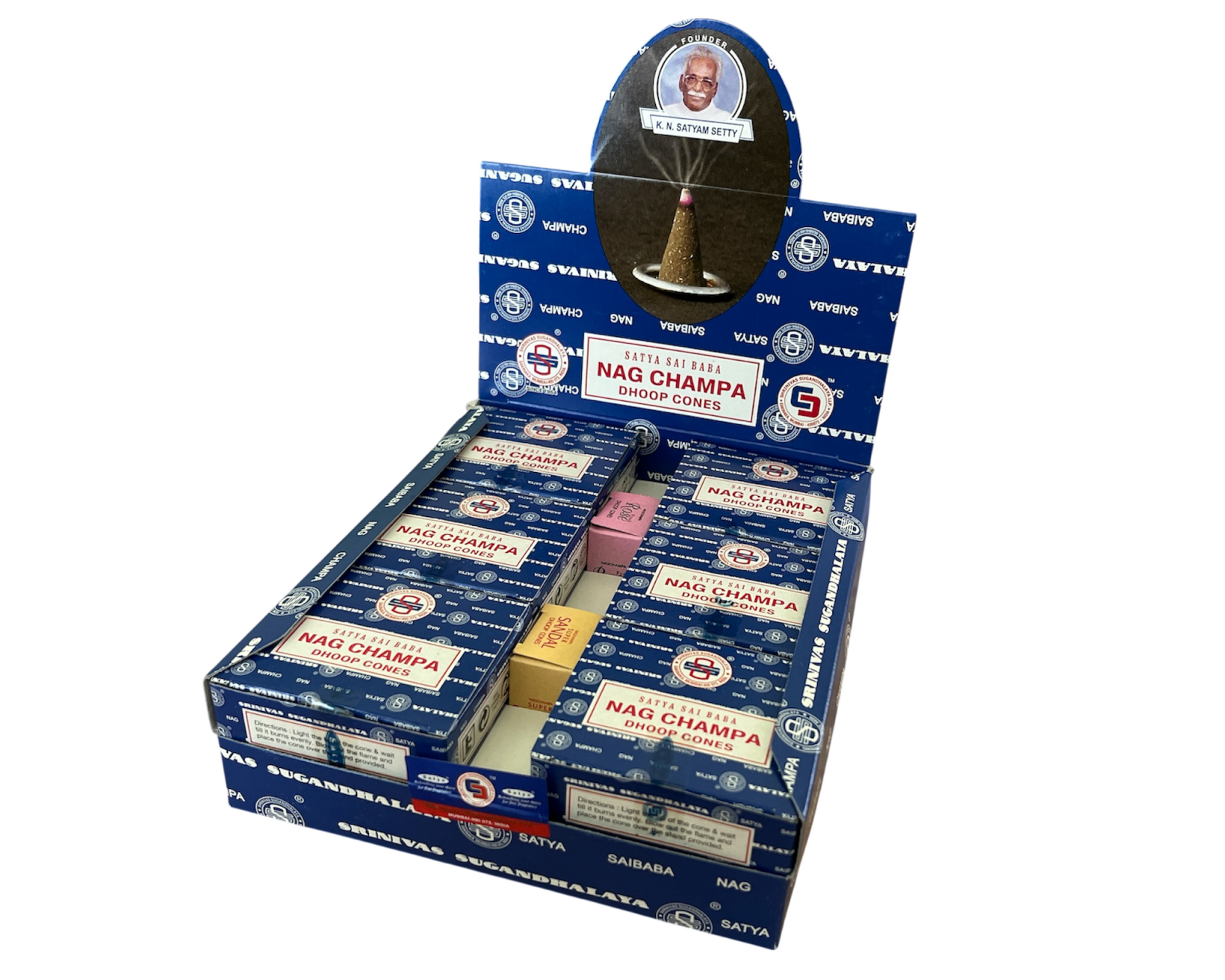 Satya Nag Champa wierookkegeltjes (12 pakjes)