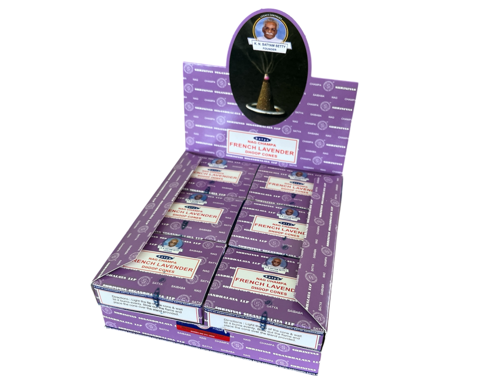 Satya French Lavender wierookkegeltjes (12 pakjes)