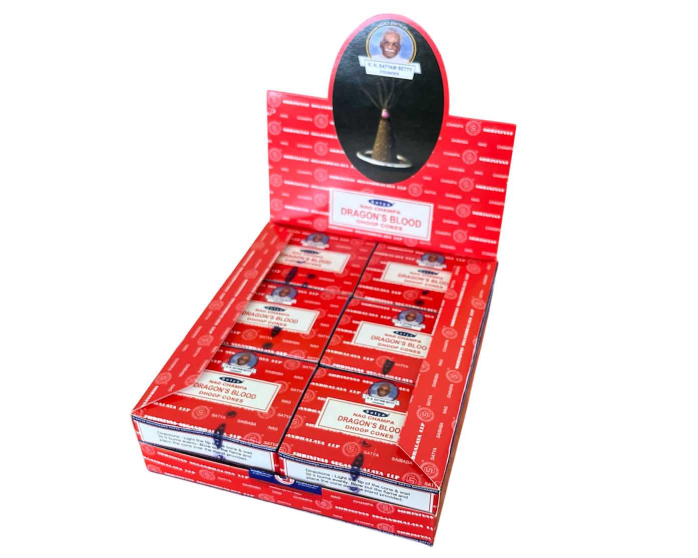 Satya Dragon's Blood wierookkegeltjes (12 pakjes)