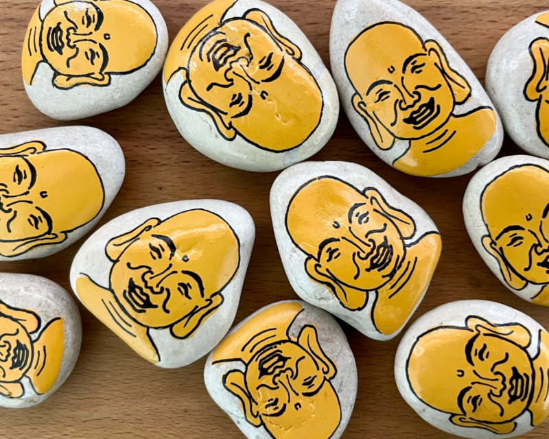 Koelkastmagneten Chinese Boeddha 5 stuks