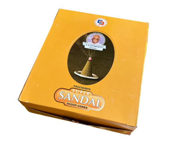 Satya Sandalwood wierookkegeltjes (12 pakjes)