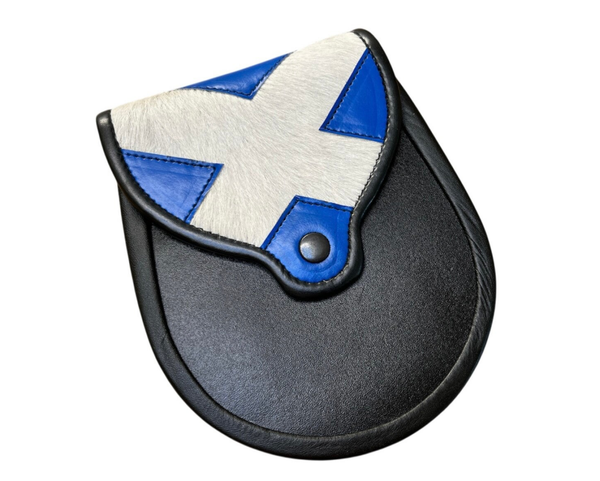Schotse Kilt Sporran blauw/wit