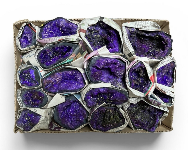 Verkoopdoos 05 Geode Marokko paars (ingekleurd)