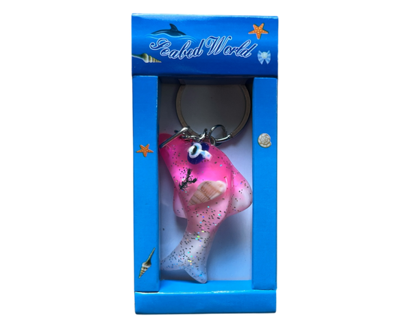 Sleutelhanger dolfijn met schelpjes