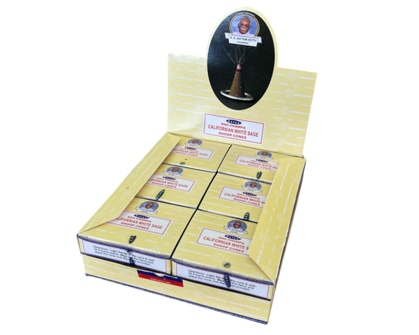 Satya Californian White Sage wierookkegeltjes (12 pakjes)