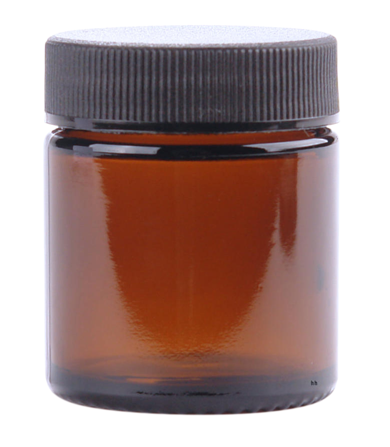 Zalfpot / Crèmepot Bruin (amber) Glas 30 ml met Deksel