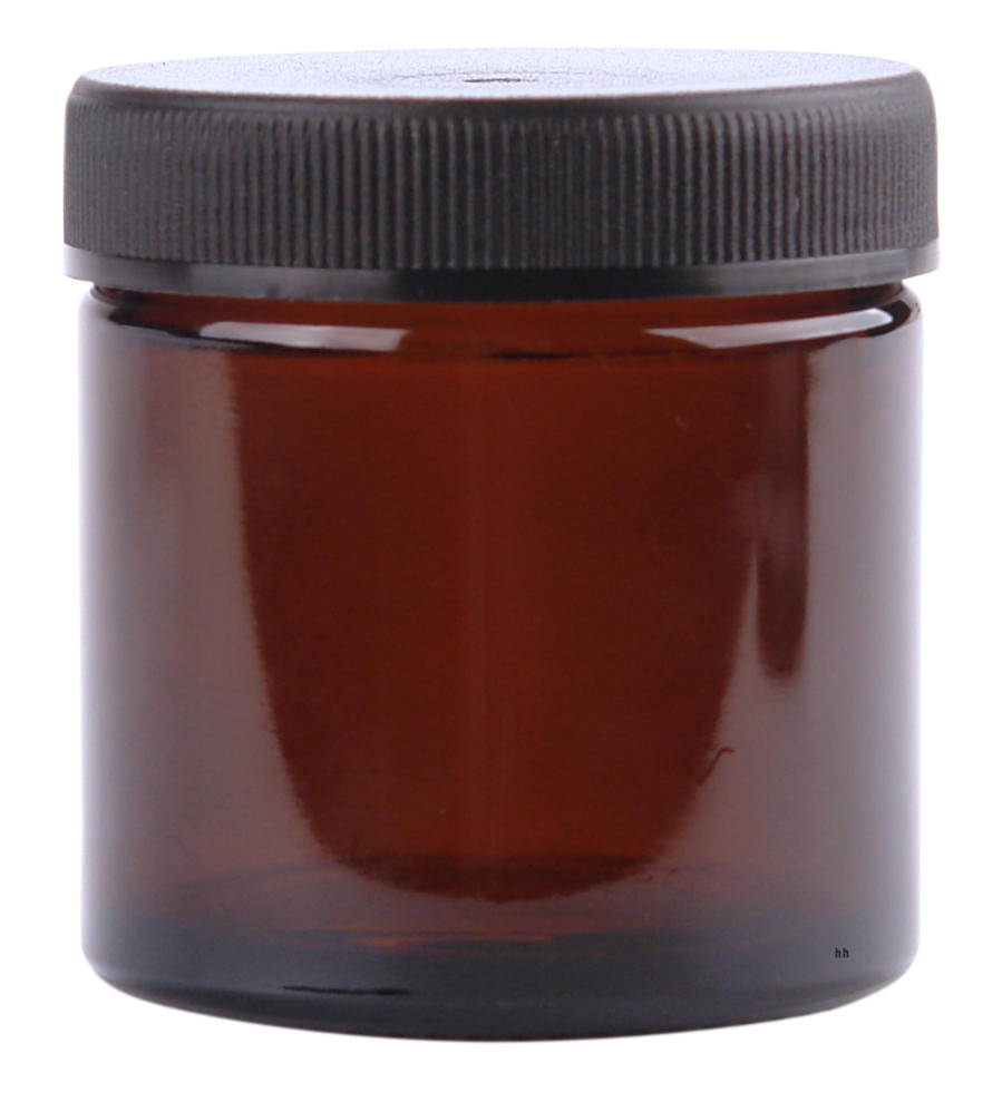Zalfpot / Crèmepot Bruin (amber) Glas 60 ml met Deksel