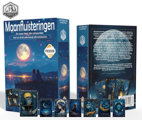 Maanfluisteringen affirmatiekaarten