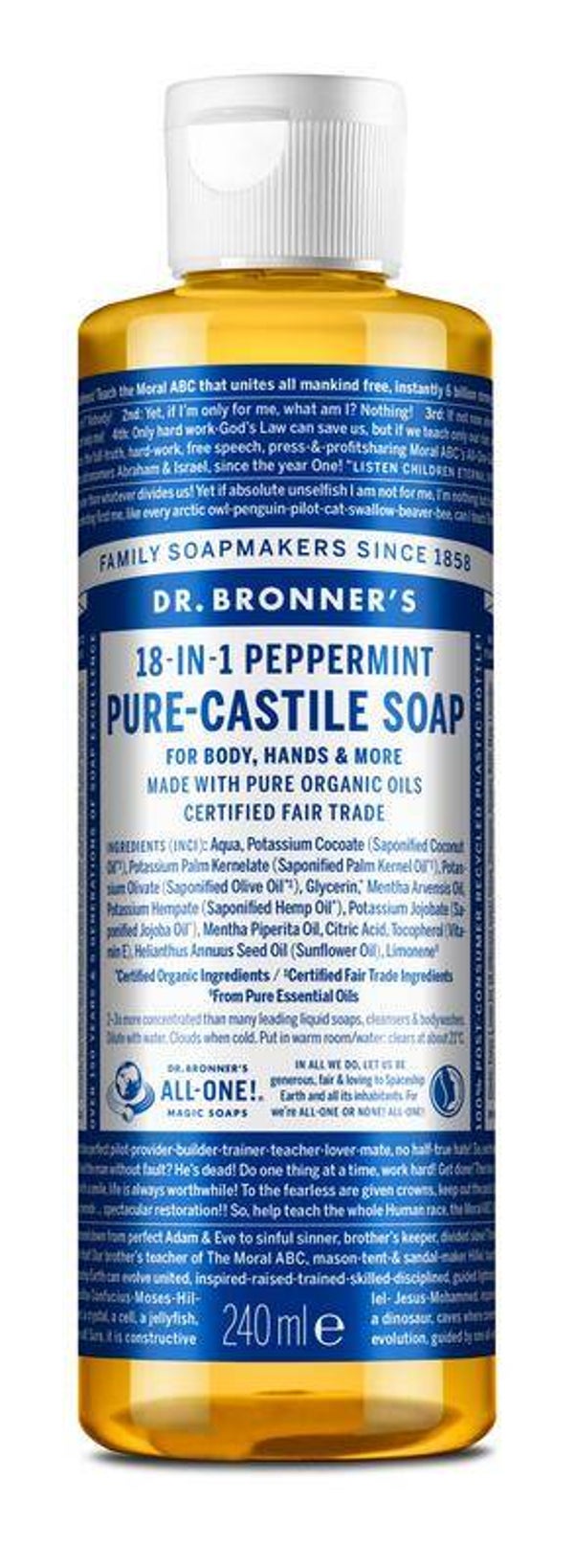 Dr. Bronner Pure Castile Soap Pepermunt 240 ml