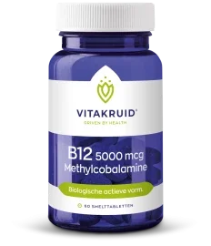 Vitakruid B12 5000 mcg Methylcobalamine 60 smelttabletten