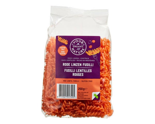 Rode Linzen Fusilli 250 g