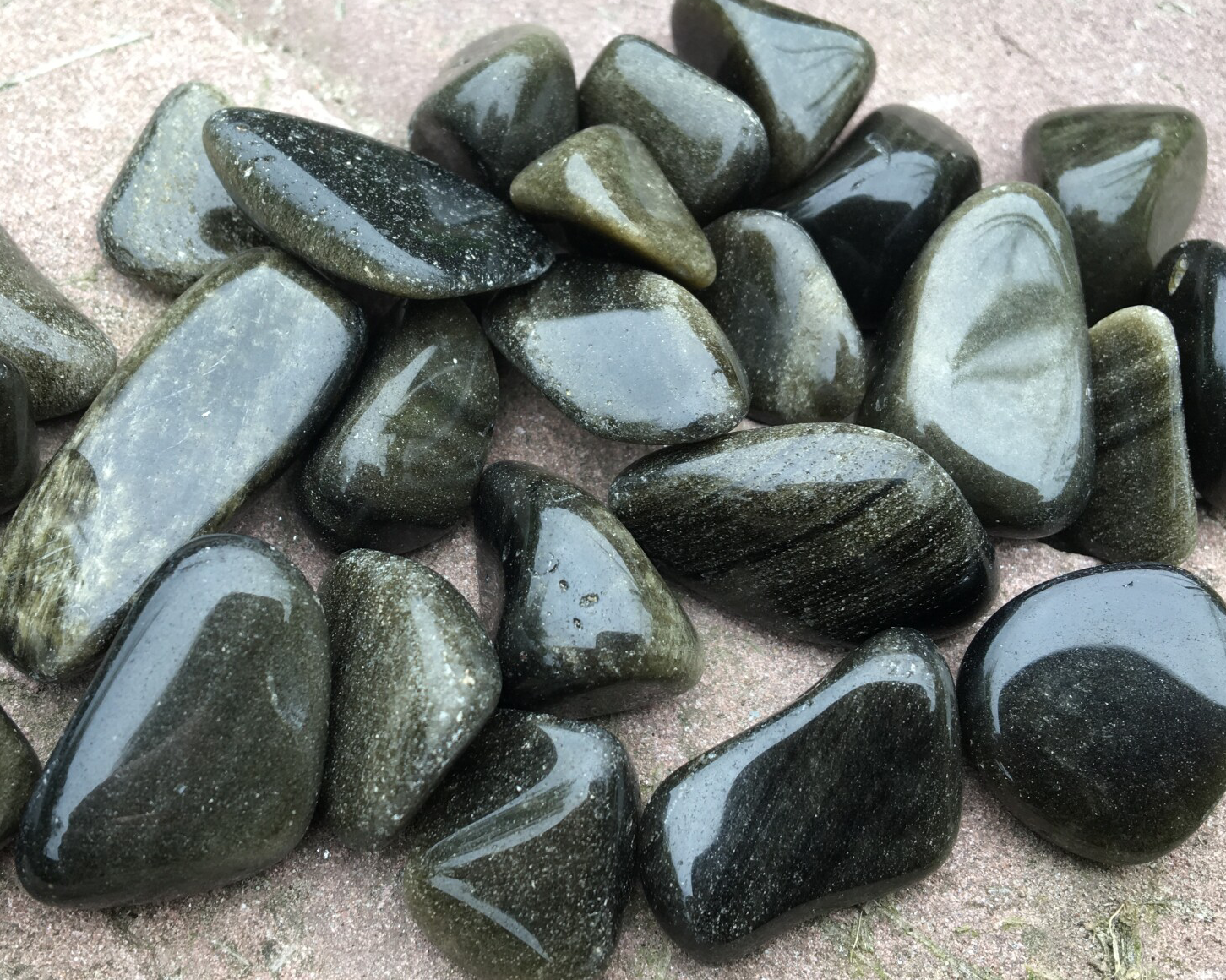 Goudglans Obsidiaan 5 - 10 gram