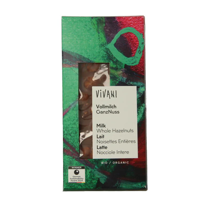 Vivani Melkchocolade hele hazelnoten