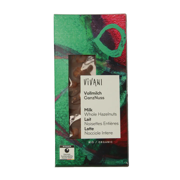 Vivani Melkchocolade hele hazelnoten
