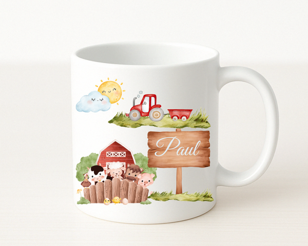 Personalisierte Tasse Bauernhof