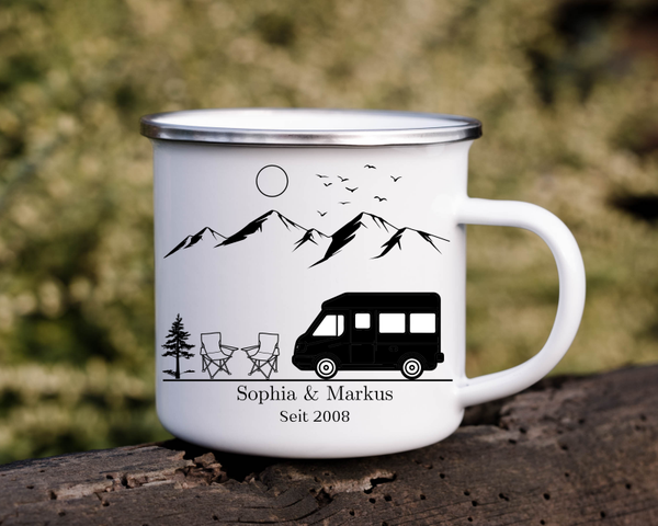 Personalisierte Tasse Camping