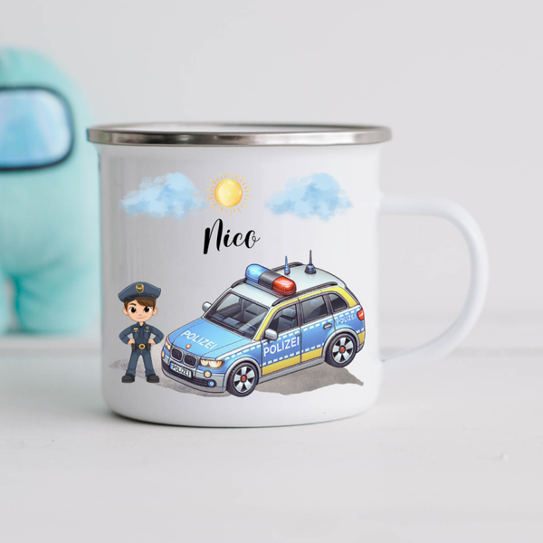 Personalisierte Tasse Polizei
