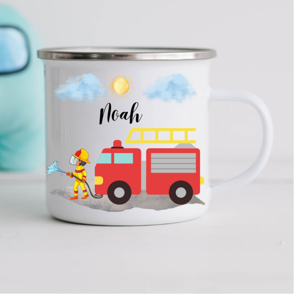 Personalisierte Tasse Feuerwehr