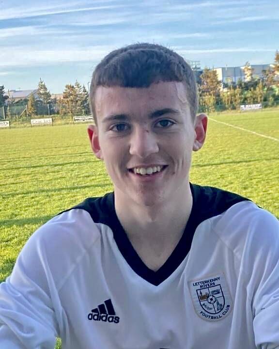 Dualtach McGroarty who made his debut with the Youths team who won 6-0 against Gweedore Celtic on 1st June 2022