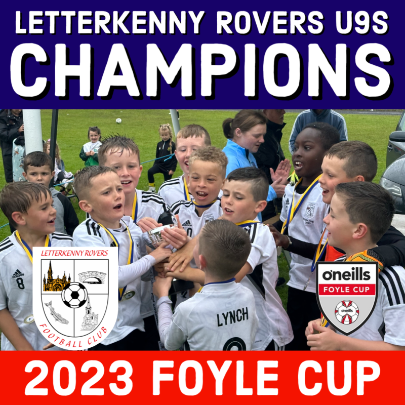 Letterkenny Rovers U9s are crowned Champions of the 2023 Foyle Cup beating Dungannon United 1 - 0 in the final