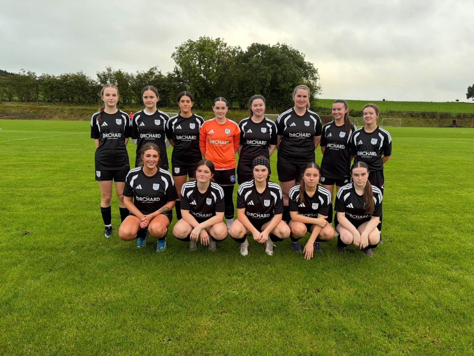 Letterkenny Rovers womens team photo in advance of game against Raphoe Town in the Rosebowl Semi Final 2026