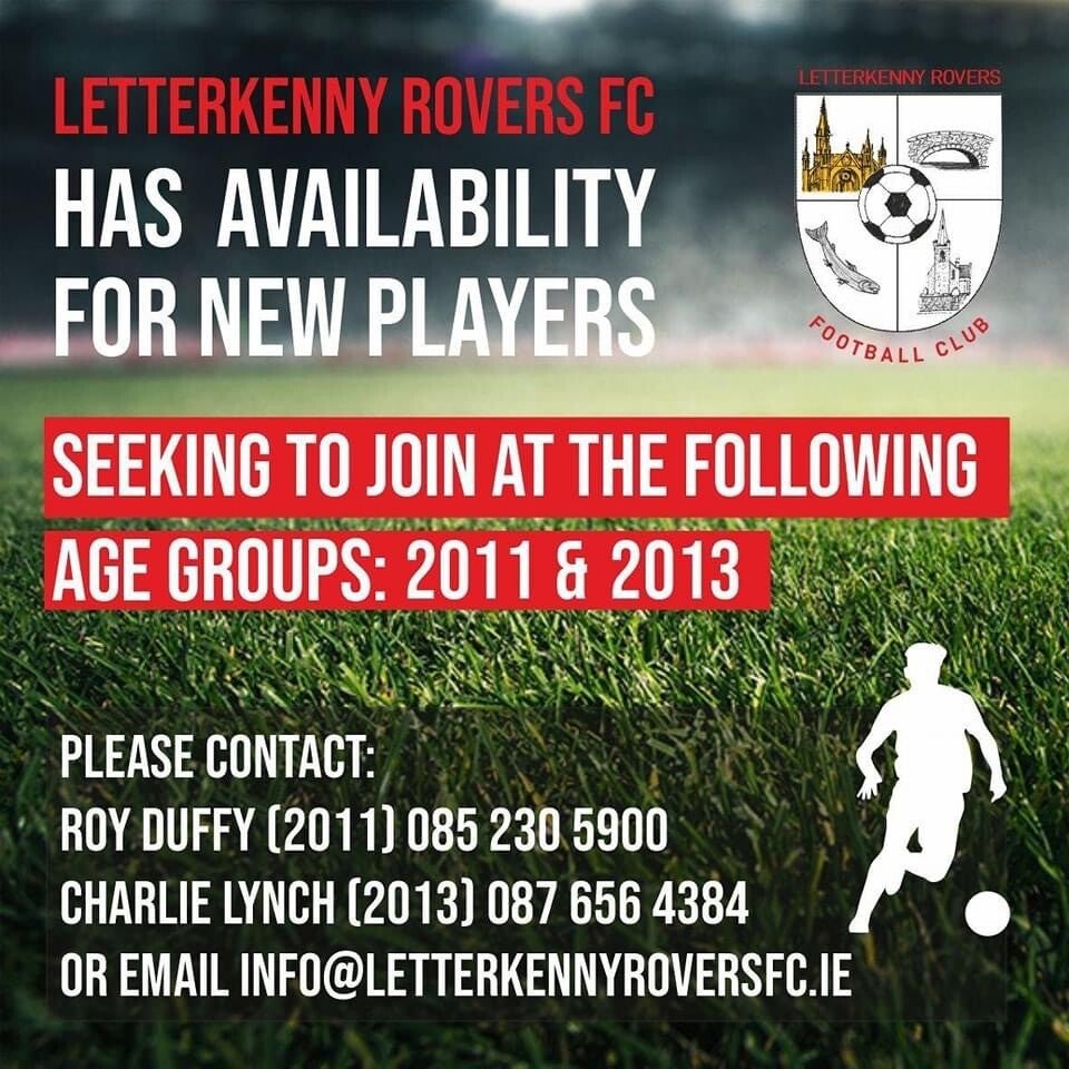 We have places available for players in the 2011 and 2013 age groups. Contact us if you are interested
