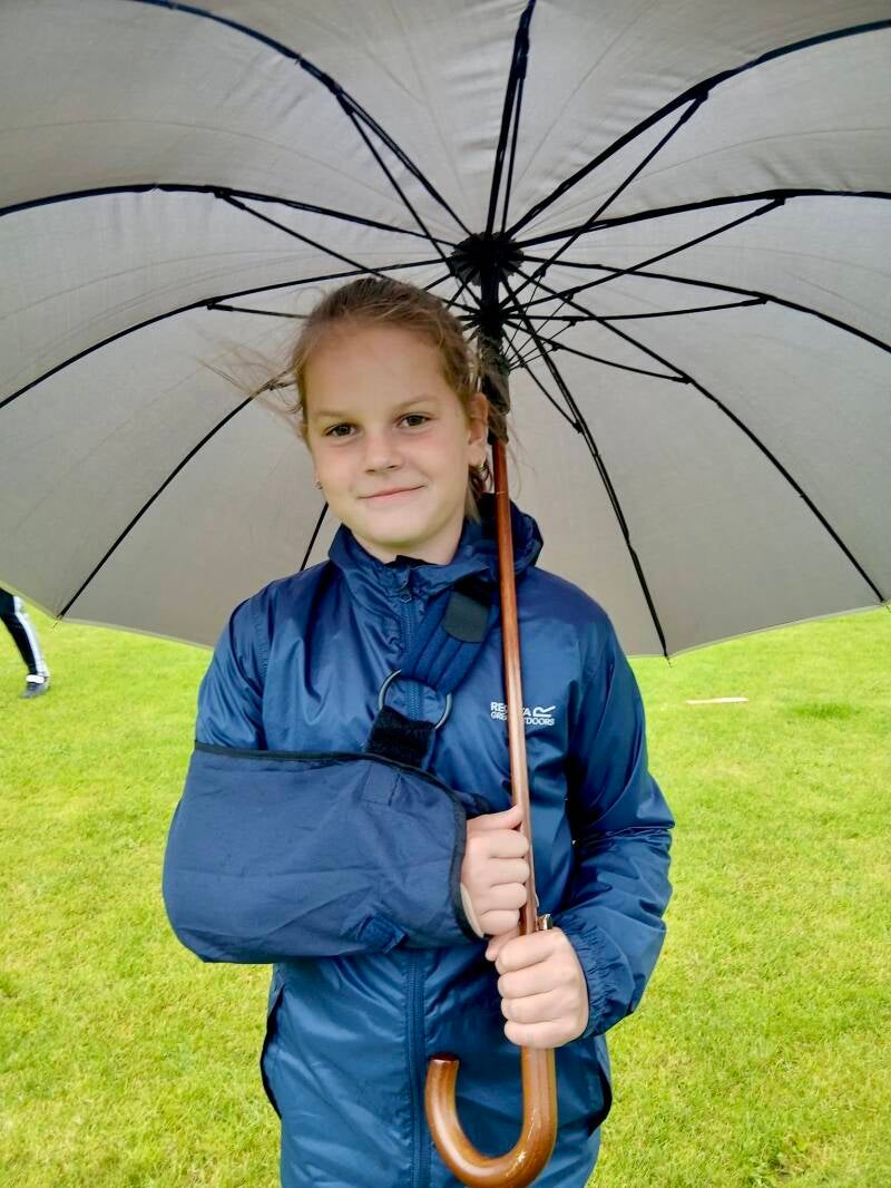 Photo of one of the Letterkenny Rovers girls watching the game