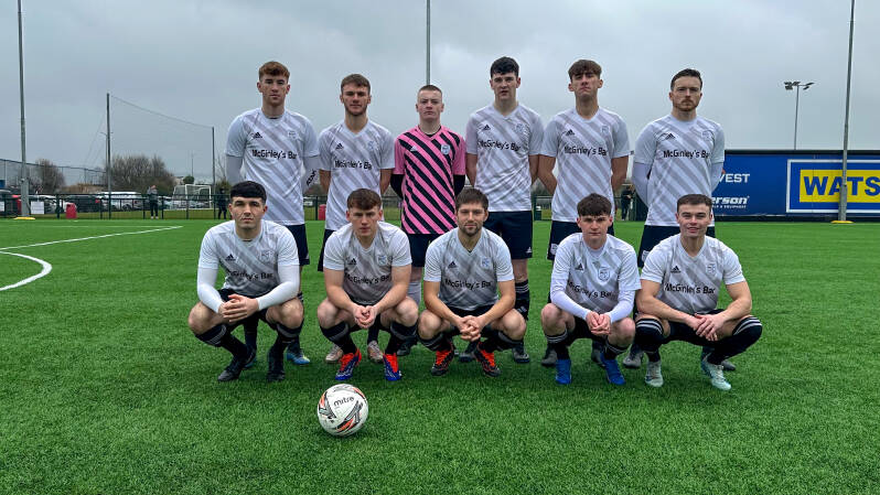 Letterkenny Rovers starting 11 in their Quarter Final of Ulster Shield against Convoy Arsenal. Letterkenny Rovers won 3 -2 on the day.