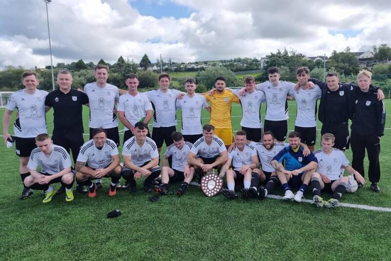 Letterkenny Rovers Team after winning the Kieran McGrath memorial shield August 2023