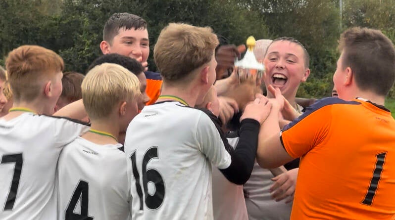 U14 First division Cup Winners Letterkenny Crusaders defeating Ballyraine in the final 3 - 2.