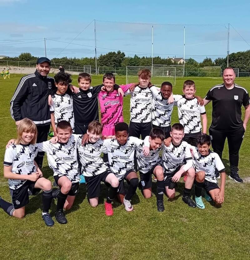 Picture of teh Under 12 Letterkenny Rovers Premier team who were in Gweedore on saturday 1st June 2024
