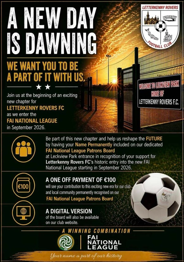 Letterkenny Rovers National League Patrons Board