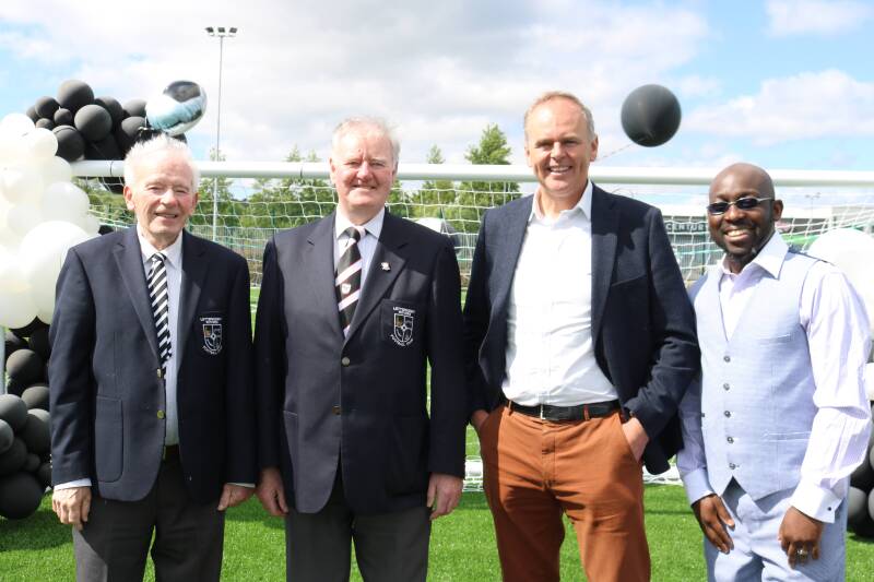 Pictured are Victor Fisher, Dessie Kelly, Joe McHugh and At the Official opening of the new Astro pitch at Leckview park, the home of Letterkenny Rovers FC.