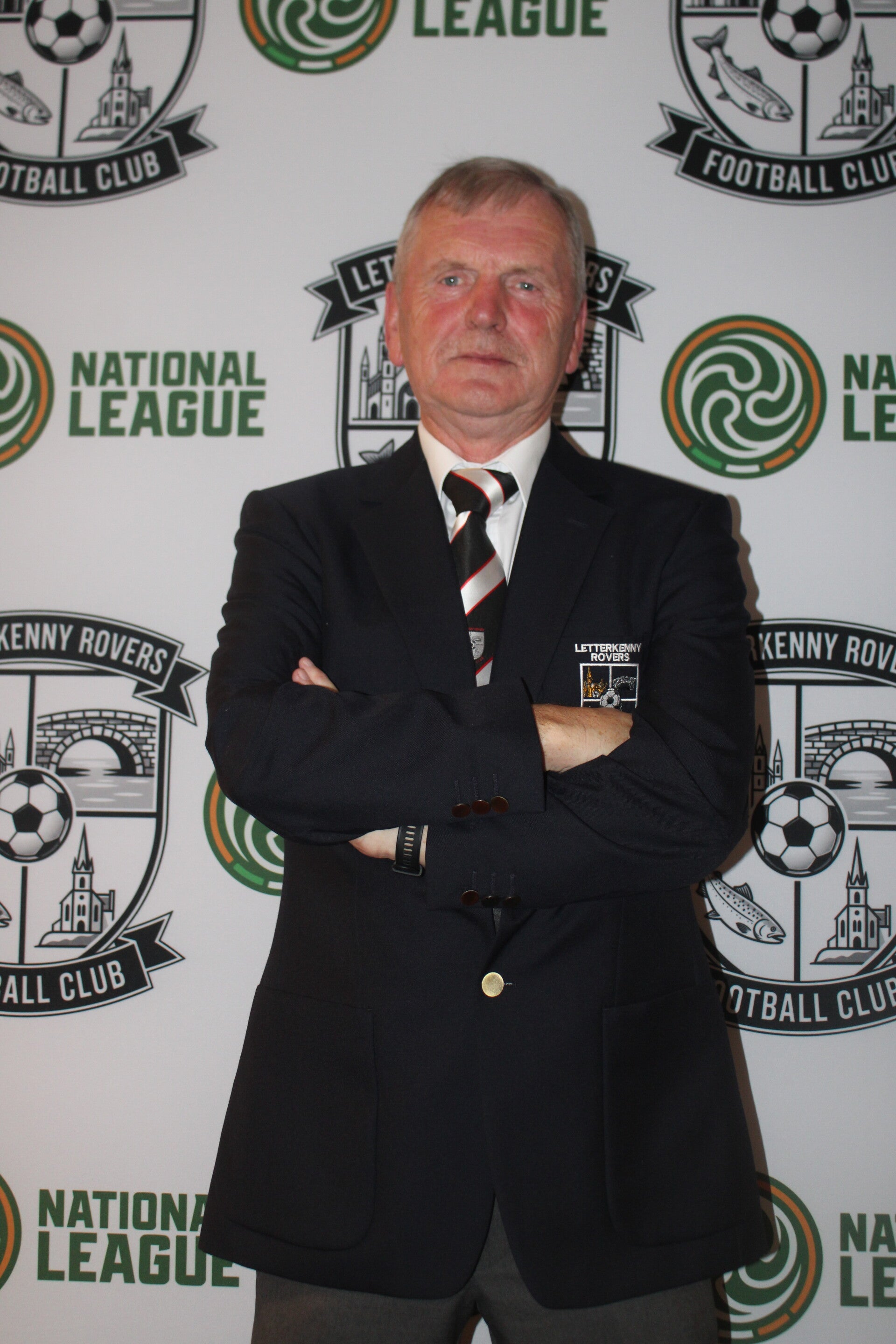Letterkenny Rovers chairman Eamonn McConigley and the Club FAI National League launch night