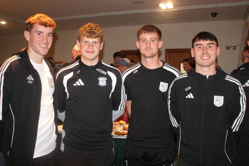 Letterkenny Rovers player in attendance on the night. Keelan Dunleavy, Luke Parke, Henry Welles, David O'Donnell