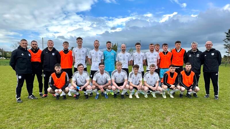 Letterkenny Rovers players and management for the Ulster Junior Cup on the 27th April 2024
