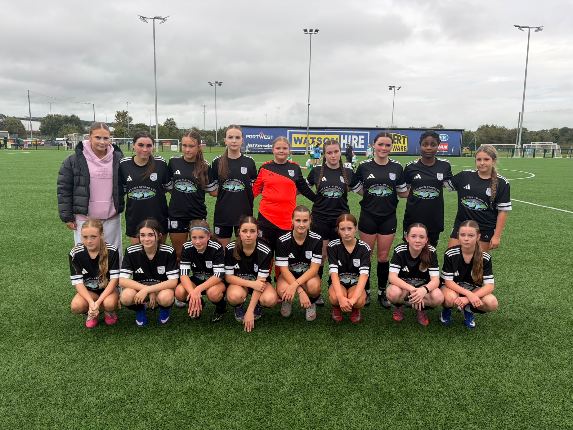 U16 Girls Team photo taken at Leckview park