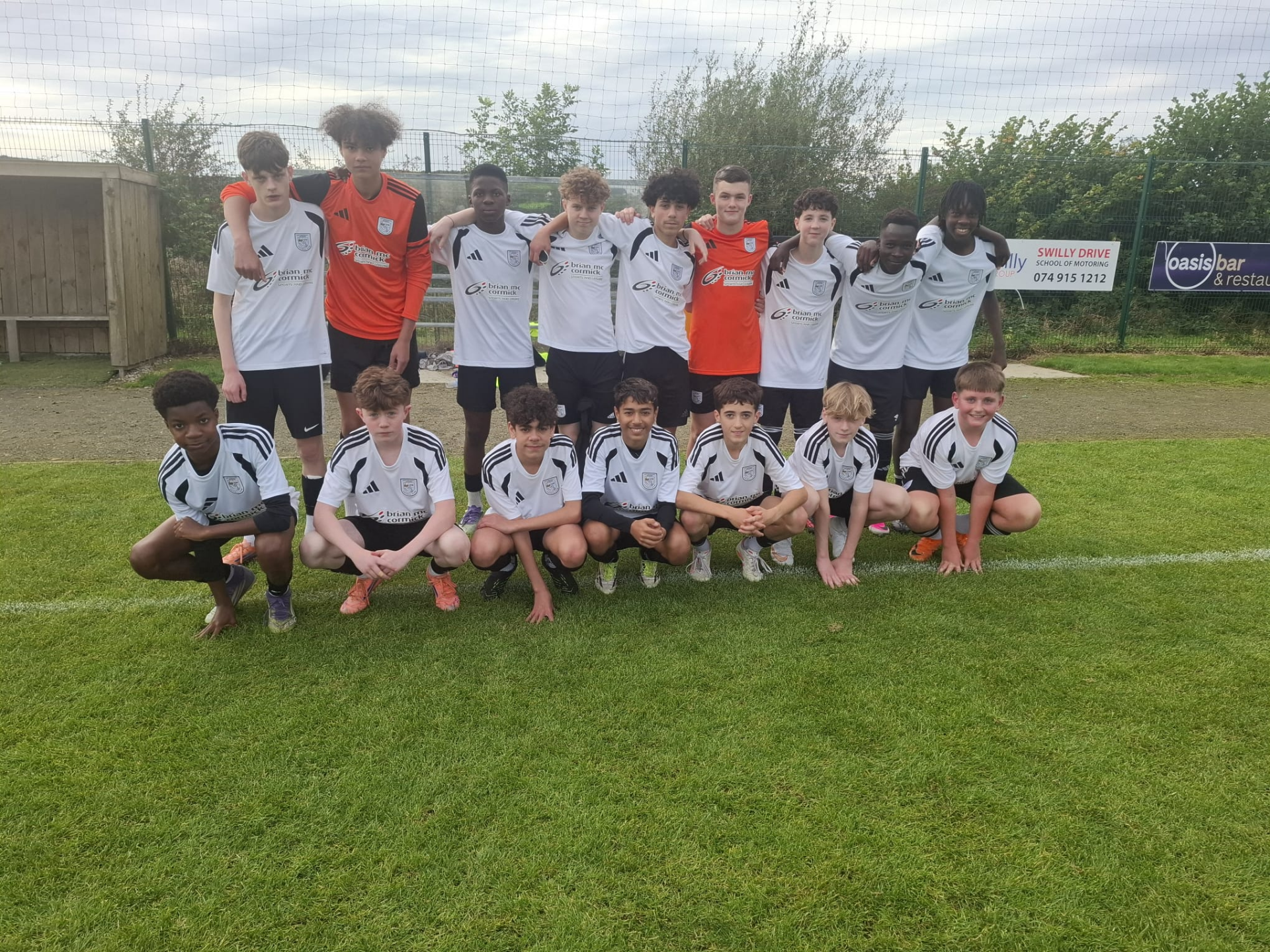 U14 Rovers team photo at their game against Illistrin.